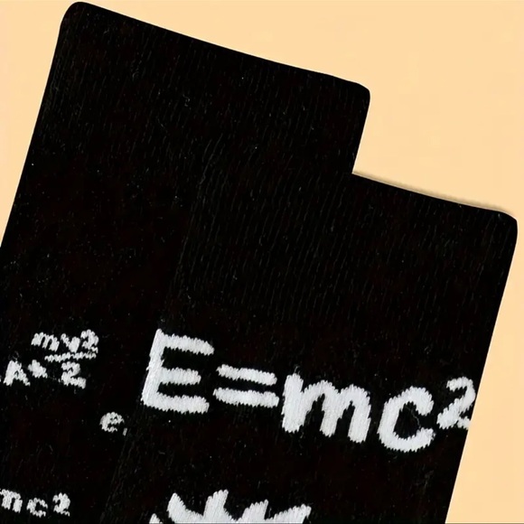 Socks, Unisex, Einstein Print Crew Socks, NEW, 🎁 - Picture 3 of 9
